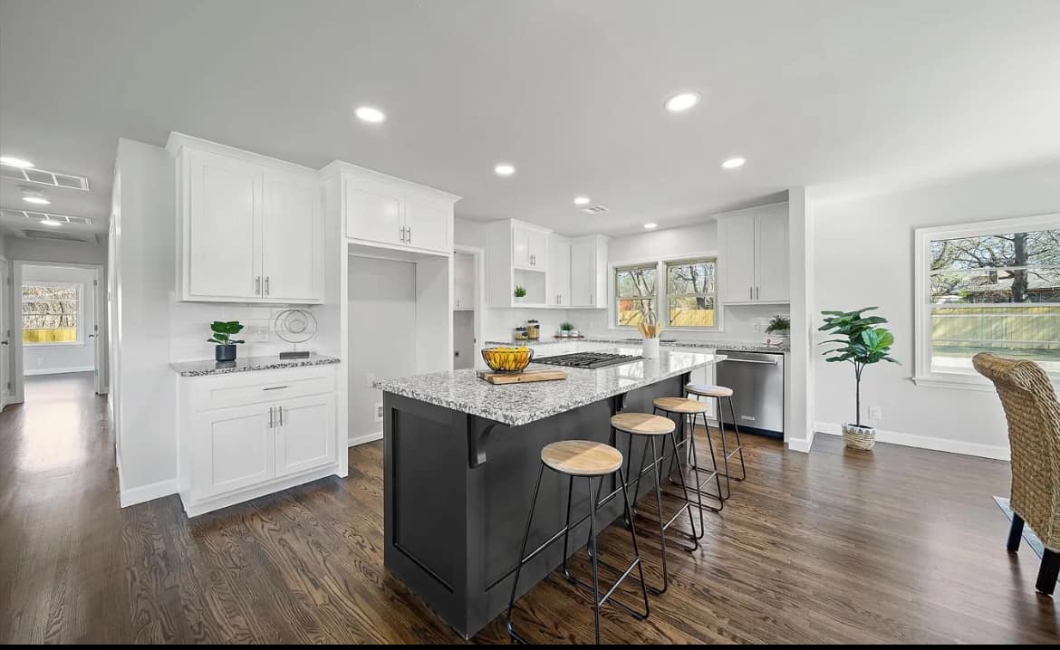 Custom kitchen cabinets and countertops installed by Lorett's
