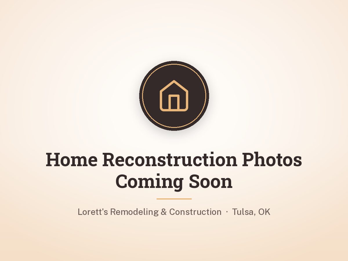 Finished interior after home reconstruction by Lorett's Remodeling and Construction in Tulsa, OK