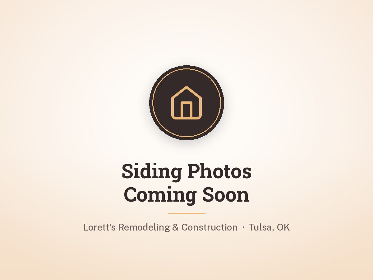 Vinyl siding replacement on a Tulsa home by Lorett's Remodeling and Construction in Tulsa, OK